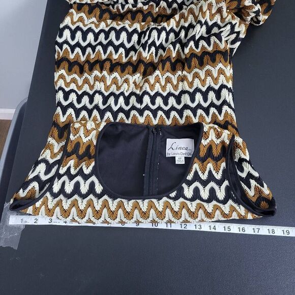 Linea Louis Dell'Olio Womens Crochet Knit Maxi Dress Size 6 Petite Sleeveless - Picture 6 of 7